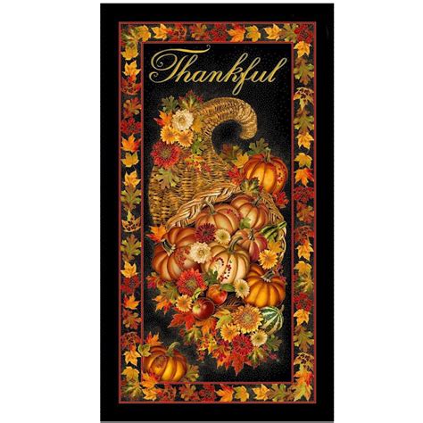 timeless treasures bountiful cornucopia 24in panel metallic black fabric|Timeless Treasures .